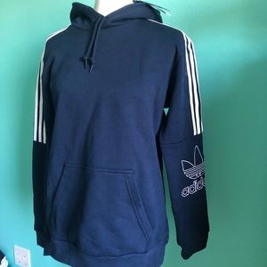 Adidas Originals Striped Shoulder Logo Hoodie